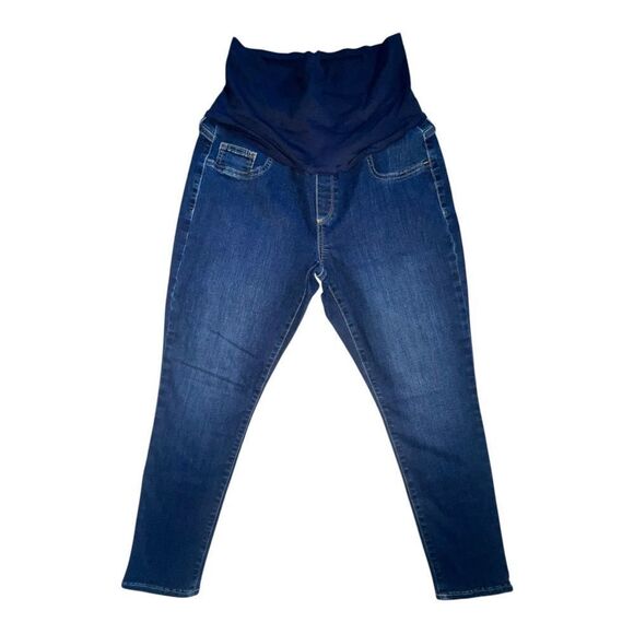 Gap Maternity Dark Wash Easy Leggings Full Panel Jeans 10/30 Regular NWOT - Picture 1 of 4